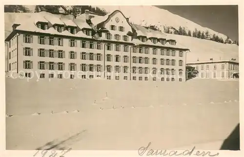 AK / Ansichtskarte Samaden Kreisspital Winterlandschaft Samaden