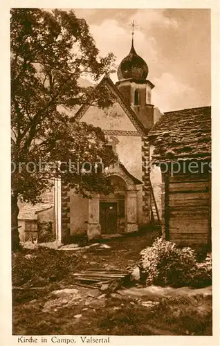 AK / Ansichtskarte Campo_GR Kirche im Valsertal Serie IX Kirchen und Kapellen in Graubuenden Campo_GR