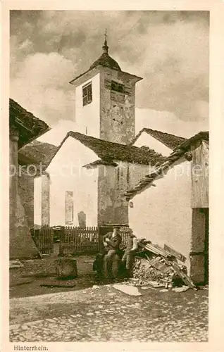 AK / Ansichtskarte Hinterrhein_GR Kirche Serie 35 Kirchen und Kapellen in Graubuenden Schweizer Heimatschutz Postkarten 