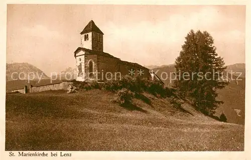 AK / Ansichtskarte Lenz_Lantsch_GR St. Marienkirche Serie IX Kirchen und Kapellen in Graubuenden 