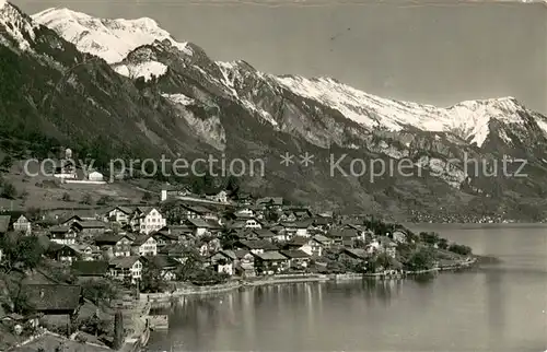 AK / Ansichtskarte Oberried_Brienzersee Panorama mit Blick auf Brienzer Rothorn Kette Oberried Brienzersee