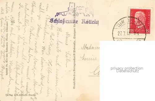 AK / Ansichtskarte Haagen_Loerrach Roettler Schloss Blick nach Brombach Haagen Loerrach