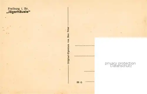 AK / Ansichtskarte Freiburg_Breisgau Hotel Restaurant Jaegerhaeusle Landschaftspanorama Freiburg Breisgau