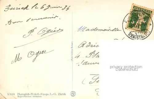 AK / Ansichtskarte Zuerich_ZH Hauptpost Zuerich_ZH