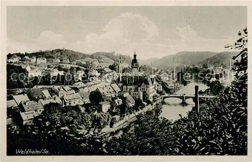 AK / Ansichtskarte Waldheim_Sachsen Panorama Waldheim Sachsen