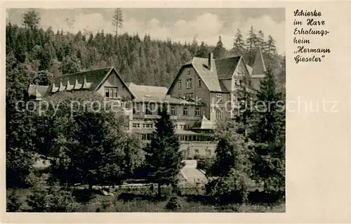 AK / Ansichtskarte Schierke_Harz Erholungsheim Hermann Gieseler Schierke Harz
