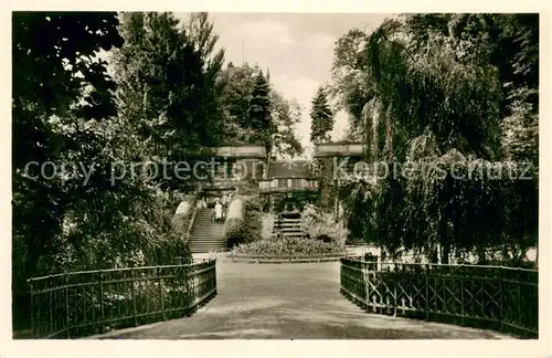 AK / Ansichtskarte Riesa_Sachsen Freitreppe im Stadtpark Riesa Sachsen