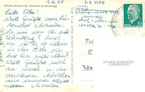 AK / Ansichtskarte Scheibe Alsbach Teilansichten Erholungsheim Schwarzaquelle Blick zur Talsperre Scheibe Alsbach