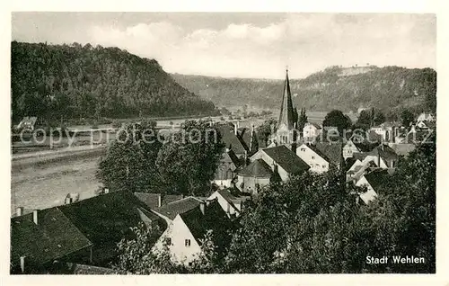 AK / Ansichtskarte Wehlen_Sachsen Panorama Wehlen_Sachsen