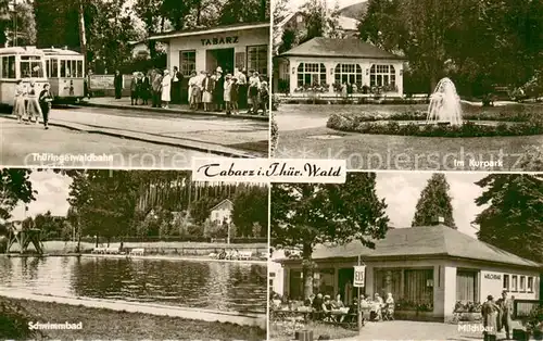 AK / Ansichtskarte Tabarz Thueringerwaldbahn Im Kurpark Schwimmbad Milchbar Tabarz