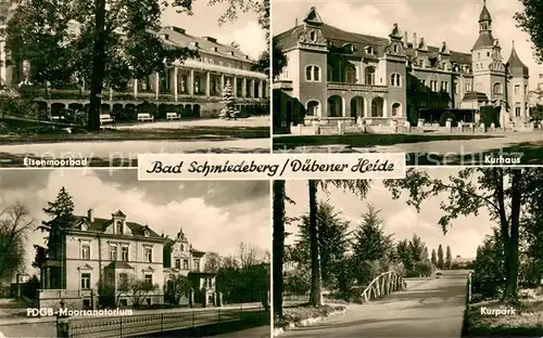 AK / Ansichtskarte Bad_Schmiedeberg Eisenmoorbad Kurhaus FDGB Moorsanatorium Kurpark Bad_Schmiedeberg