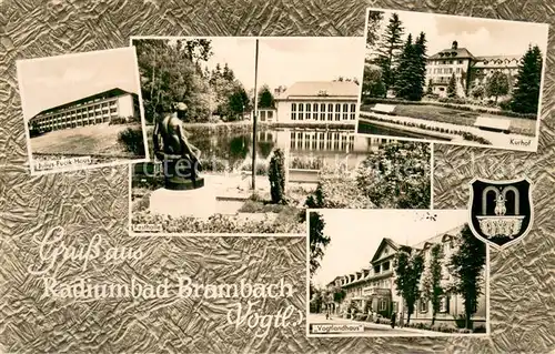 AK / Ansichtskarte Bad_Brambach Julius Fucik Haus Festhalle Kurhof Vogtlandhaus Bad_Brambach