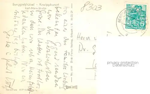 AK / Ansichtskarte Berggiesshuebel Karl Marx Strasse Berggiesshuebel