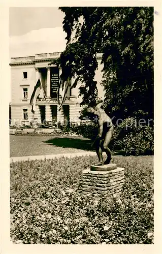 AK / Ansichtskarte Markkleeberg Landwirtschafts und Gartenbau Ausstellung Park Statue Markkleeberg
