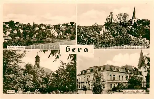 AK / Ansichtskarte Gera Kalmberg Sanatorium der SVK Kirche  Gera