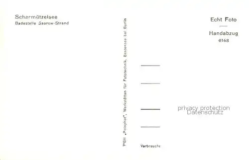 AK / Ansichtskarte Bad_Saarow_Strand Scharmuetzelsee 