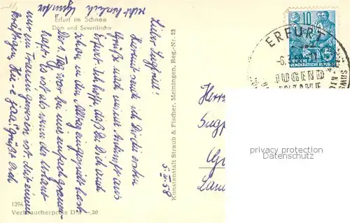 AK / Ansichtskarte Erfurt Dom und Severikirche Erfurt