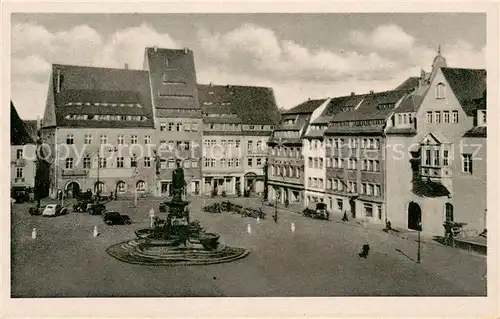 AK / Ansichtskarte Freiberg_Sachsen Obermarkt Brunnen Freiberg Sachsen