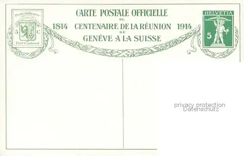 AK / Ansichtskarte Geneve_GE Les commandants des troupes suisses et genevoises se donnent laccolade au Port Noir Geneve_GE