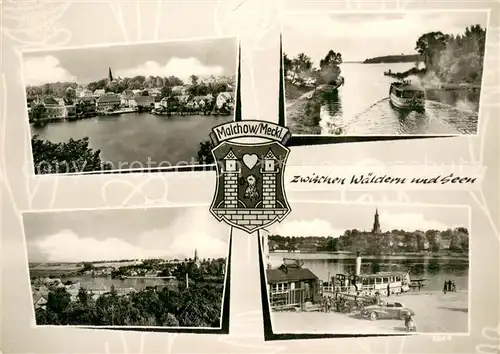 Malchow Panorama Petersdorfer Kanal Anlegestelle der Faehre Malchow