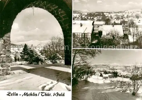 Zella Mehlis Torblick Panorama Winteridyll Zella Mehlis