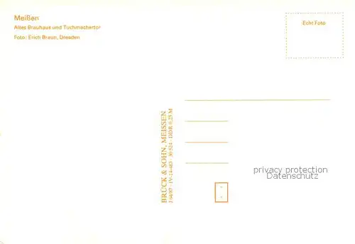 Meissen_Elbe_Sachsen Altes Brauhaus und Tuchmachertor Meissen_Elbe_Sachsen