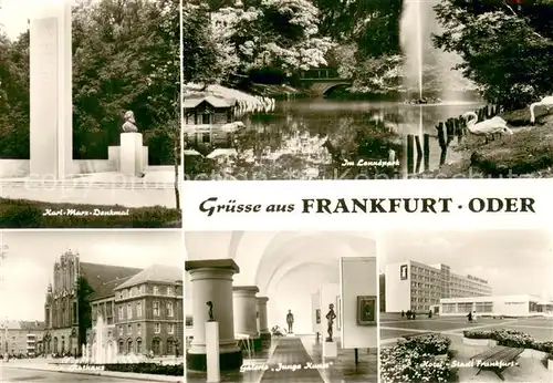 Frankfurt_Oder Karl Marx Denkmal Im Lennepark Rathaus Galerie Junge Kunst Hotel Stadt Frankfurt Frankfurt Oder