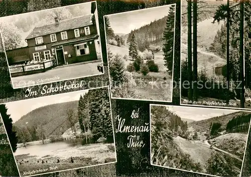 Ilmenau_Thueringen Waldkaffee Schortemuehle Knoepflestaler Teich Panorama Ilmenau Thueringen