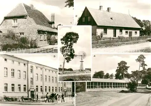 Alt_Schwerin Agrarhistor Museum Kuester und Schulhaus Neubauerngehoeft 1947 Agrarmuseum und Restaurant Halle Windmuehle Alt_Schwerin