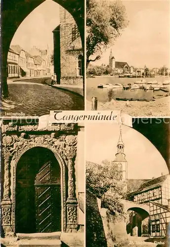 Tangermuende Leninstrasse Elbseite Altes Portal St Stephans Kirche Tangermuende