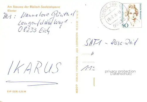 Bleilochtalsperre Panorama Kloster Bleilochtalsperre