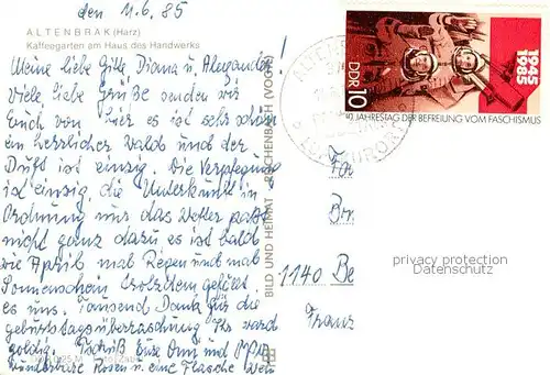 Altenbrak_Harz Kaffeegarten am Haus des Handwerks Altenbrak Harz