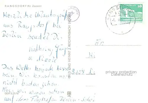 Rangsdorf Klein Venedig Am Nymphensee Rangsdorfer See Zuelowsee   Rangsdorf