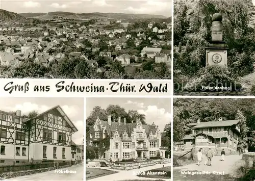 Schweina_Bad_Liebenstein Panorama Froebeldenkmal Froebelhaus Schloss Altenstein Waldgaststaette Kissel Schweina_Bad_Liebenstein