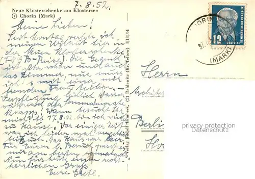 Chorin Neue Klosterschenke am Klostersee Chorin