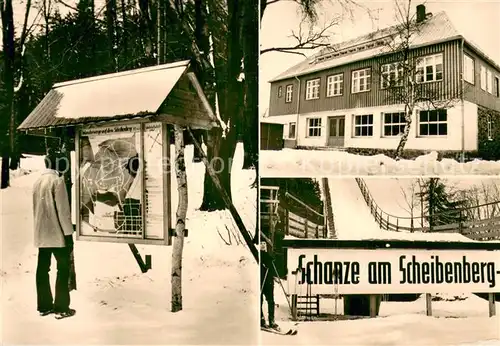 Scheibenberg Schanze am Scheibenberg Infotafel Gasthaus Scheibenberg