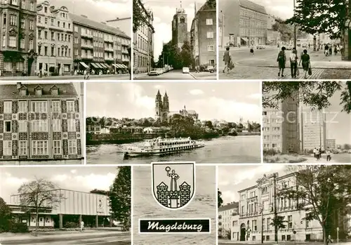 Magdeburg_Elbe Karl Marx Str St Sebastian Kirche Halberstaedter Str Haus am Alten Markt Wohnkomplex Schilfbreite Otto von Guericke Str Kulturhaus des Handwerks 