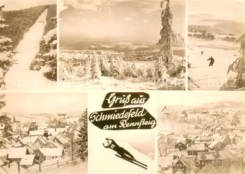 Schmiedefeld_Rennsteig Panorama Sprungschanze Ortsansichten Schmiedefeld_Rennsteig