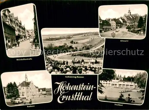 Hohenstein Ernstthal Weinkellerstrasse Sachsenring Altmarkt Rathaus Stadtbad Hohenstein Ernstthal
