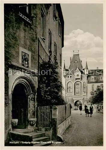 Meissen_Elbe_Sachsen Ludwig Richter Haus mit Burgtor Meissen_Elbe_Sachsen