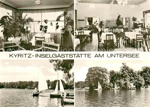 Kyritz_Brandenburg Inselgaststaette am Untersee Gastraeume Seepartien Kyritz Brandenburg