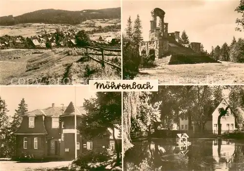 Moehrenbach Panorama Am Rundblick auf dem Langen Berg Gaststaette Hoehenblick Schwanenteich Moehrenbach