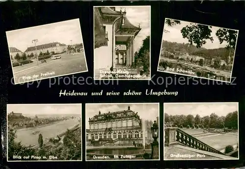 Heidenau_Dresden Platz der Freiheit Schloss Pilsnitz Gemaeldegalerie Bad Schandau Pirna Elbe Zwinger Grossedlitzer Park Heidenau Dresden