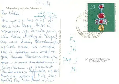 Schwarzburg_Thueringer_Wald im Schwarzatal mit Gaststaette und Burg Schwarzburg_Thueringer