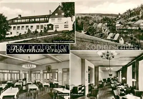 Pobershau Haus Katzenstein Gastraeume Ortsblick Pobershau