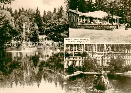 Frauenwald_Thueringen Cafe Lenkgraund Fontaene Gluecksbrunnen Frauenwald Thueringen