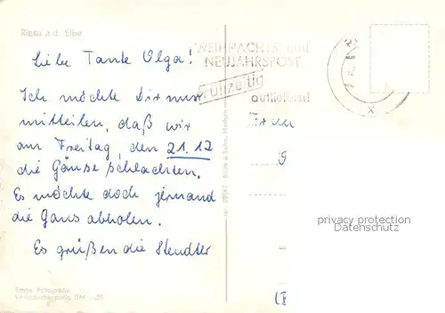 Riesa_Sachsen Stadtpark Wasserturm Blick vom Kirchturm Riesa Sachsen