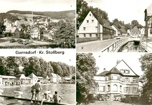 Gornsdorf Panorama Karl Marx Strasse Freibad Betriebsferienheim Glueckauf Gornsdorf