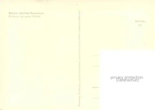 Weimar__Thueringen Goethes Gartenhaus Denkmal des guten Gluecks 