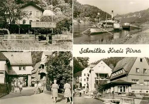 Schmilka Helvetia Restaurant Fahrgastschiff Ortspartien Schmilka